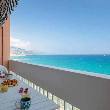 Le Panorama -vue Exceptionnelle - Dernier Etage - Front De * Menton